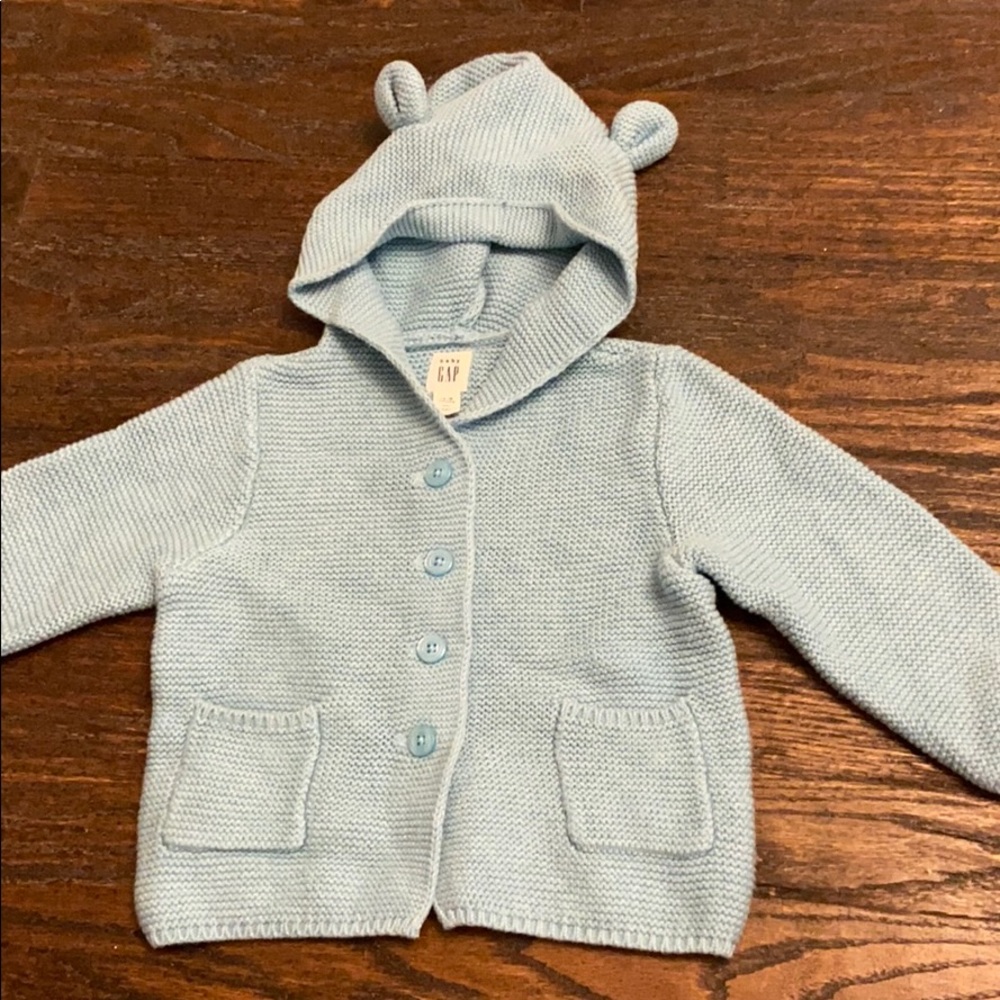 Bear Ears Knit Hoodie Jacket